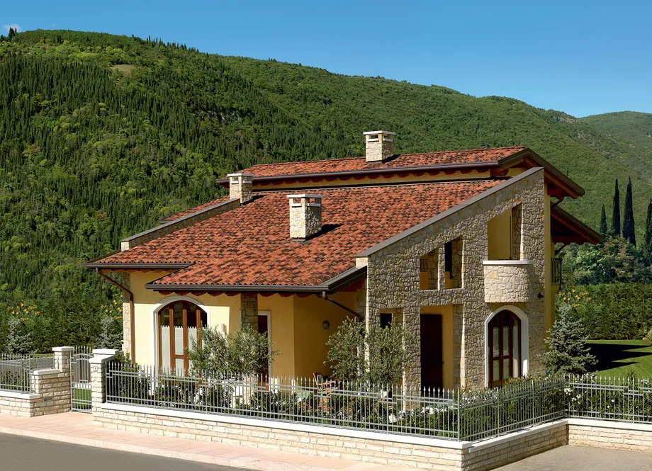 Villa a Verona con tetto a falde