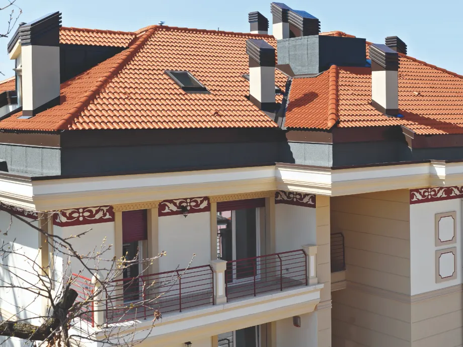 Casa tetto cemento