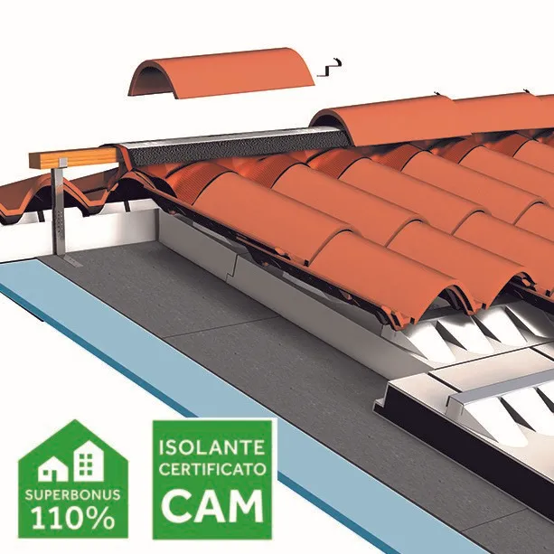 Rifacimento tetto con Isolante certificato CAM di BMI