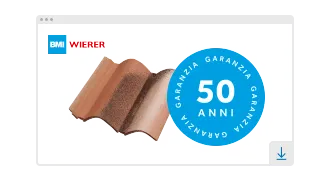 Garanzia 50 anni tegole in cemento coppo del borgo logo e prodotto