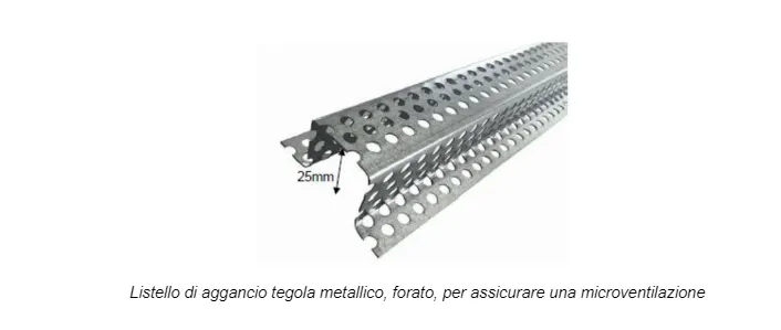 listello di aggancio metallico